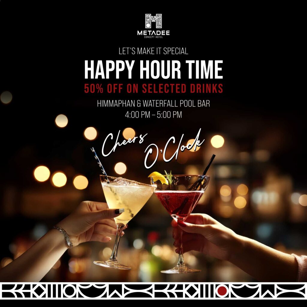 Happy hour at Metadee luxury resort Phuket